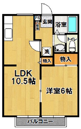 パステルメゾン柳Ｅ・Ｆの物件間取画像